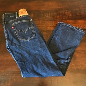 Levi’s Men’s 514 Blue Jeans 38x30 Dark Wash Cotton Denim Straight Classic